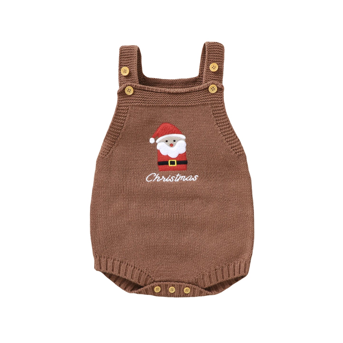 ma&baby 1-18M Christmas Baby Boy Girl Romper Newborn Infant Sleeveless Tree Santa Embroidery Knit Overall Jumpsuit Xmas Costumes