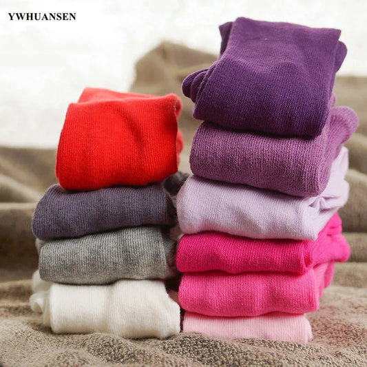 YWHUANSEN 0 to 24M Spring Autumn Girls Tights Solid Color Collant For Infants Multi Color Tights for Boys Newborn Baby Pantyhose