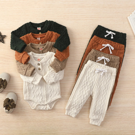 Ma&Baby 0-24M Newborn Infant Baby Boy Girl Clothes Set Long Sleeve Romper Pants Outfits Autumn Spring Soft Costumes D11