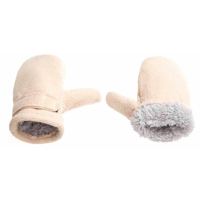 Toddler Infant Winter Mittens Lined with Fleece Easy-on Baby Boy Girls Warm Thick Children Windproof Gloves Outdoor Hand Warmers