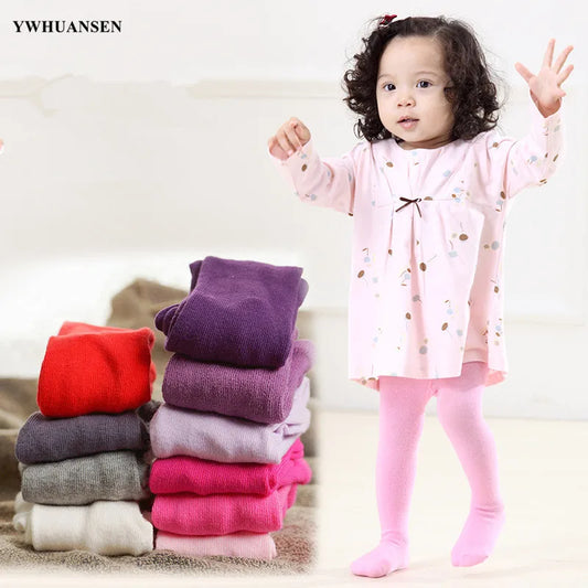 YWHUANSEN 0 to 24M Spring Autumn Girls Tights Solid Color Collant For Infants Multi Color Tights for Boys Newborn Baby Pantyhose