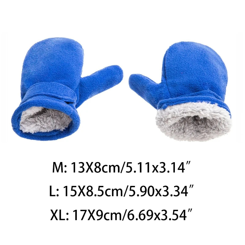 Toddler Infant Winter Mittens Lined with Fleece Easy-on Baby Boy Girls Warm Thick Children Windproof Gloves Outdoor Hand Warmers