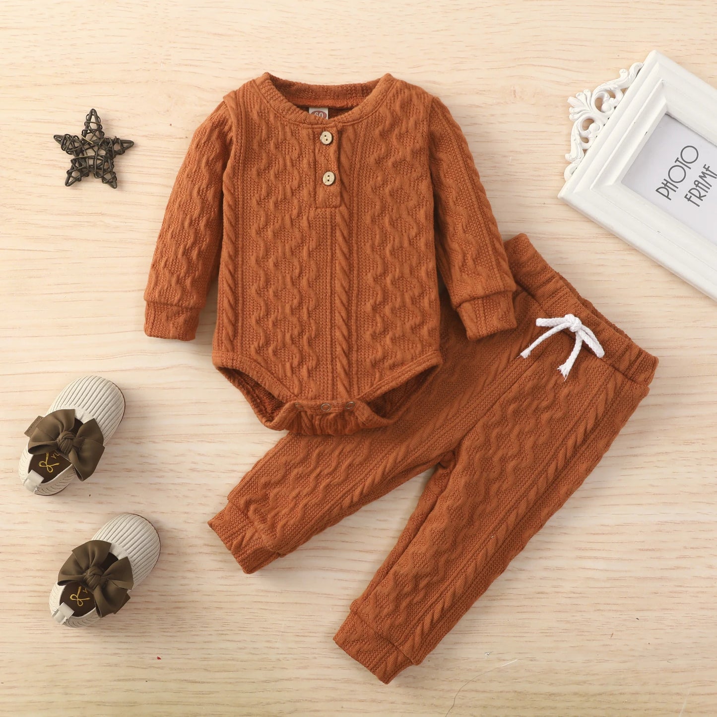 Ma&Baby 0-24M Newborn Infant Baby Boy Girl Clothes Set Long Sleeve Romper Pants Outfits Autumn Spring Soft Costumes D11