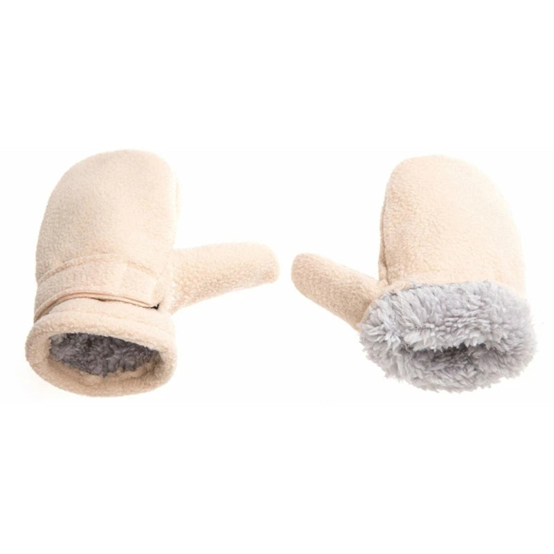 Toddler Infant Winter Mittens Lined with Fleece Easy-on Baby Boy Girls Warm Thick Children Windproof Gloves Outdoor Hand Warmers