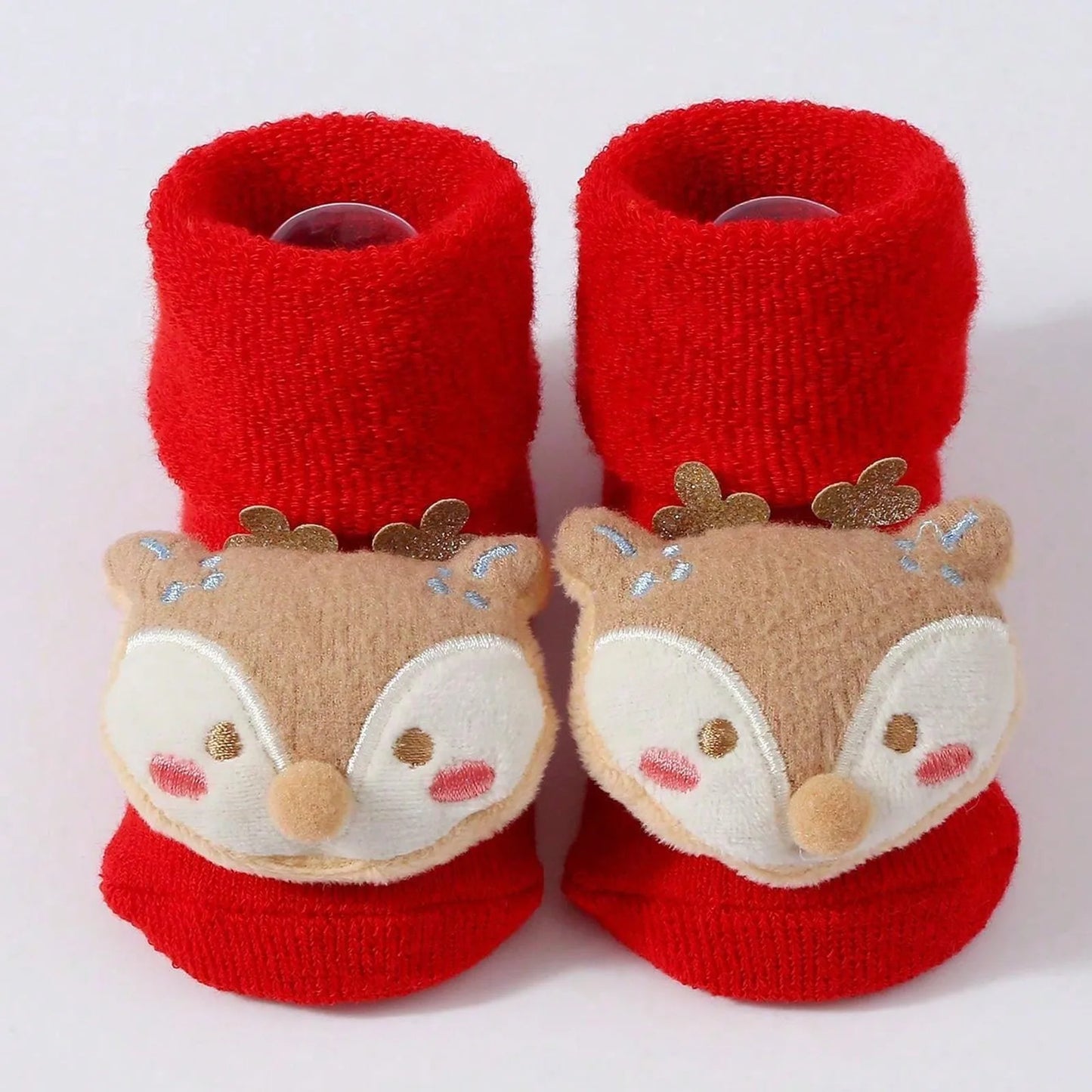 Cute Santa Claus Doll Knitted Baby Socks Newborn Toddler Soft Snowman Deer Warm Floor Socks Girls Infant Boys Mid Socks New