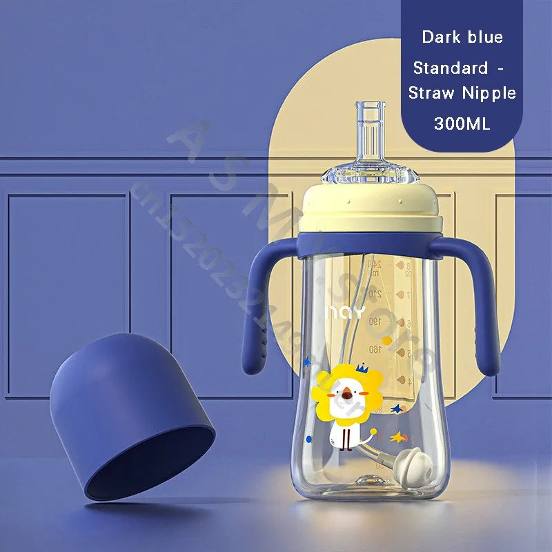 PPSU baby bottle/baby learning cup/baby duck pacifier cup/water cup/newborn bottle/240ML/300ML Large Capacity Milk Bottle