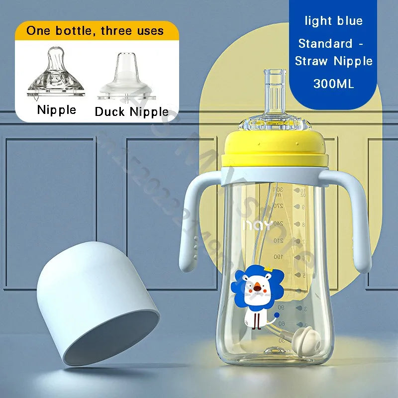 PPSU baby bottle/baby learning cup/baby duck pacifier cup/water cup/newborn bottle/240ML/300ML Large Capacity Milk Bottle