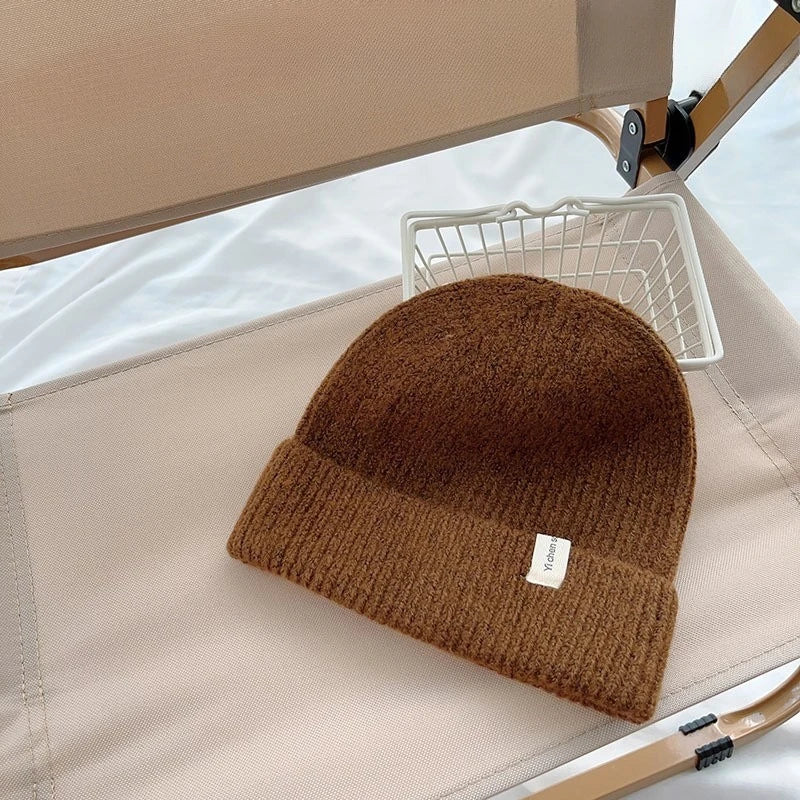 Kids Knitted Beanie Korean Style Wool Blend Baby Winter Warm Cap Boys Girls Fashion Pullover Unisex Thermal
