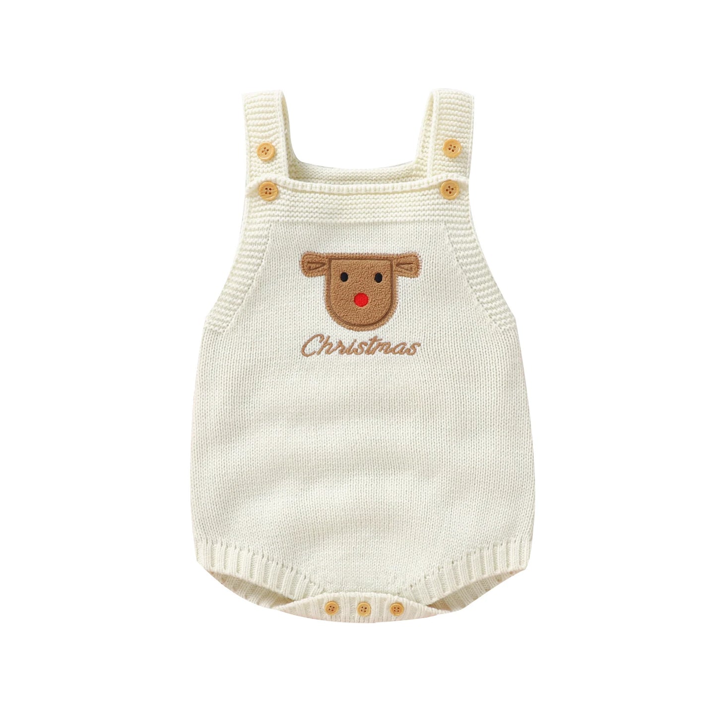 ma&baby 1-18M Christmas Baby Boy Girl Romper Newborn Infant Sleeveless Tree Santa Embroidery Knit Overall Jumpsuit Xmas Costumes