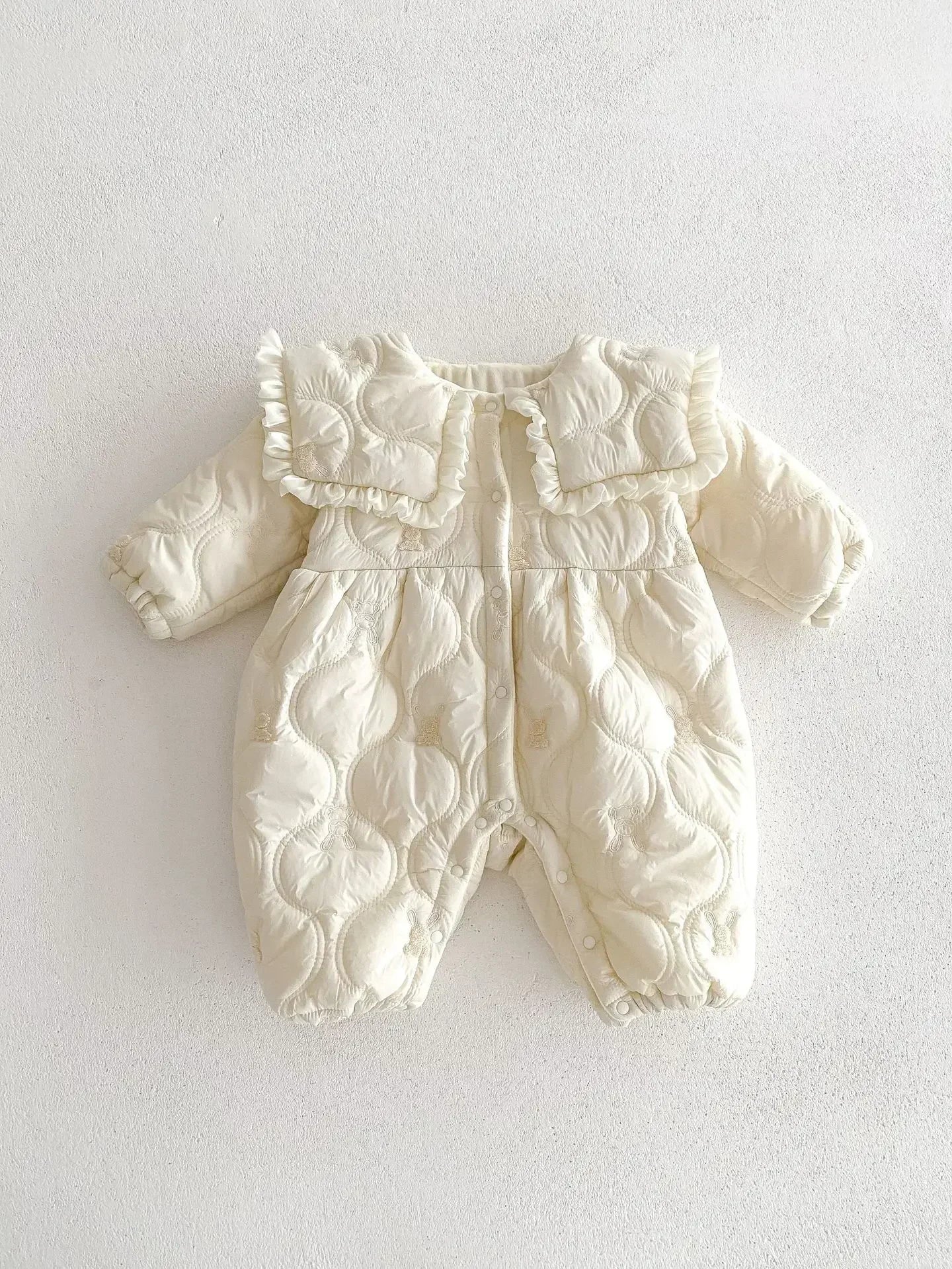 7935 Baby Girls Cotton-padded Jacket Coat Winter New Plus Velvet Baby Girl's Coat Fashion Warm Outerwear