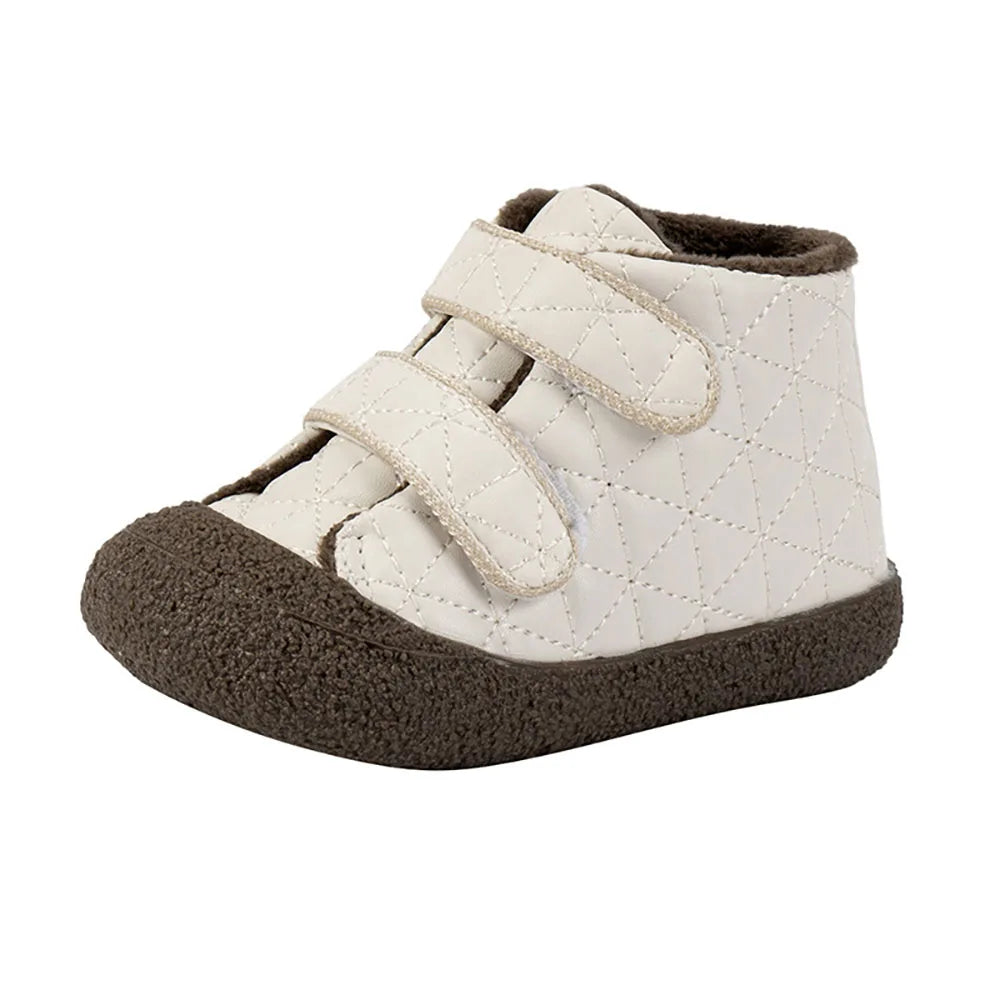 Winter Plush Shoes For Children Geniune Leather Boy's Girl's Toddler Shoes Ergonomics Soft-soled Boy's Girl's Faux Fur Warm Shoe