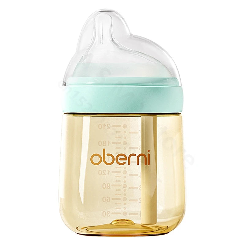 Anti-flatulence newborn glass bottle / wide mouth eccentric nipple anti-breastfeeding bottle / 150ML210ML glass bottle