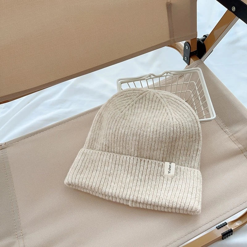 Kids Knitted Beanie Korean Style Wool Blend Baby Winter Warm Cap Boys Girls Fashion Pullover Unisex Thermal