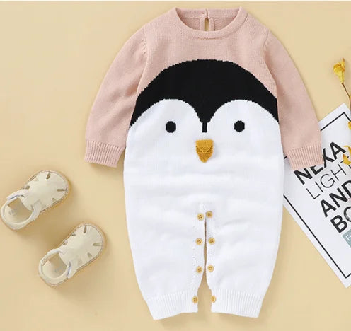 0-24M Newborn Baby Romper Shoes Gloves Set Knit Girl Boy Jumpsuit Boot Mitten Solid Toddler Infant Long Sleeve Knit Clothing