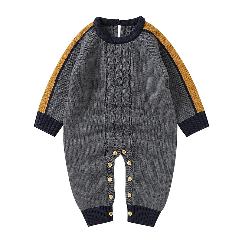 0-24M Newborn Baby Romper Shoes Gloves Set Knit Girl Boy Jumpsuit Boot Mitten Solid Toddler Infant Long Sleeve Knit Clothing