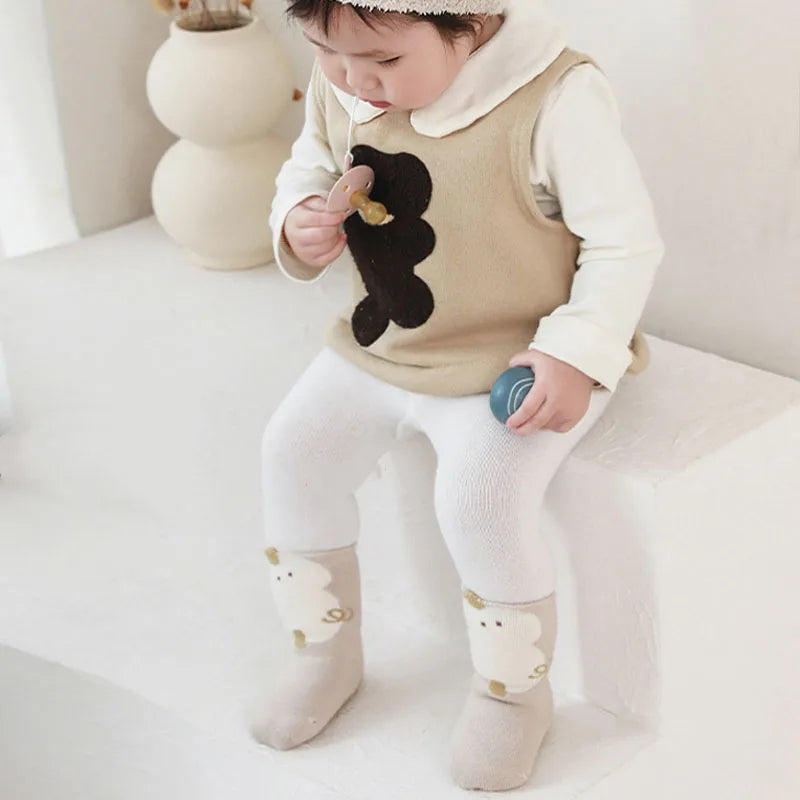 3 Pairs/Lot Baby Floor Socks Winter Thick Warm Kids Tube Sock Indoor Non-Slip Glue Toddler Socks For Boys And Girls