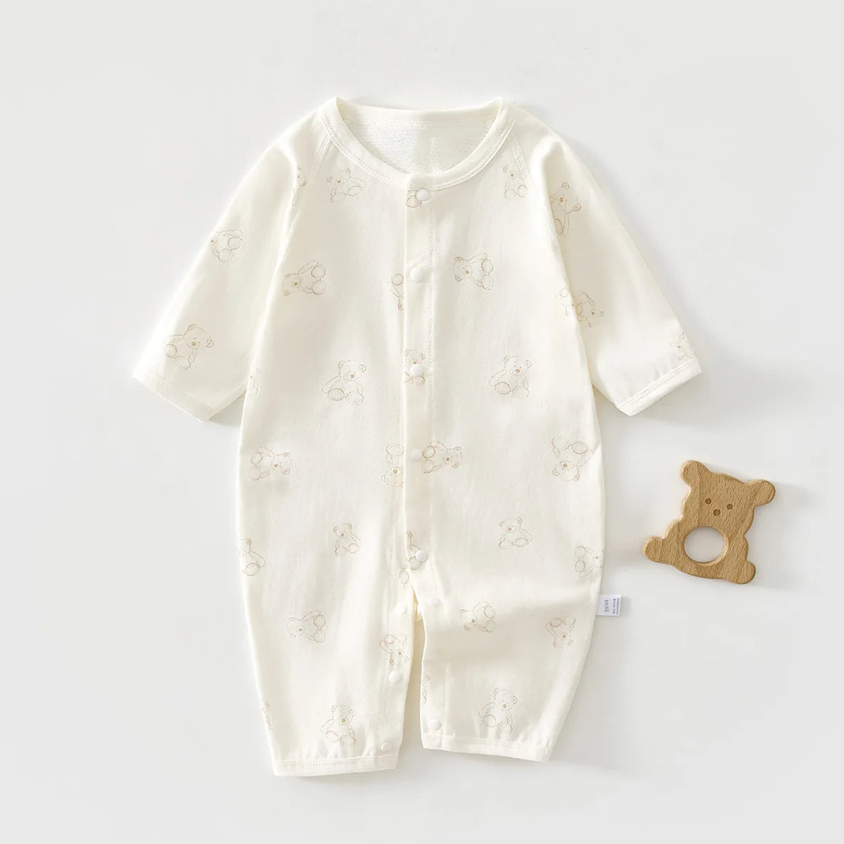 AYNIGIELL Summer Baby Mesh Jumpsuit, Pure Cotton Thin Design Baby Long Sleeved Air-conditioned Clothing Pajamas Newborn Clothing