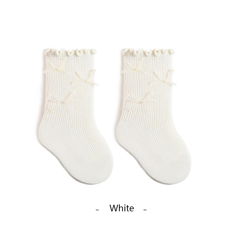 1/3/5 Pairs Newborn Baby Socks For Girls Cotton Infant Girls Sock Princess Bow Toddler Baby Girls Socks