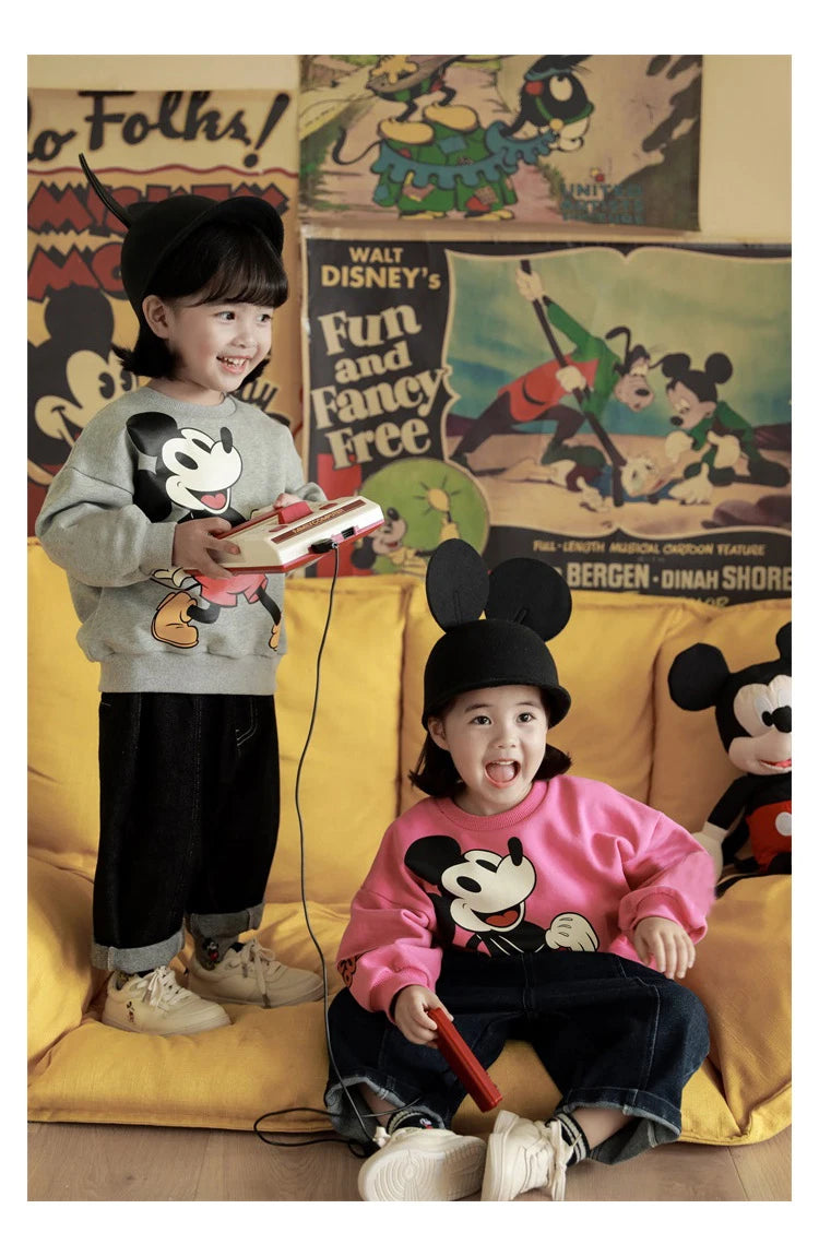 Disney Baby Sweatshirts Kids Toddler Girl Clothes Boy Sports Casual Clothing set Hoodies Infant Tops Mickey Long Sleeve T-shirt
