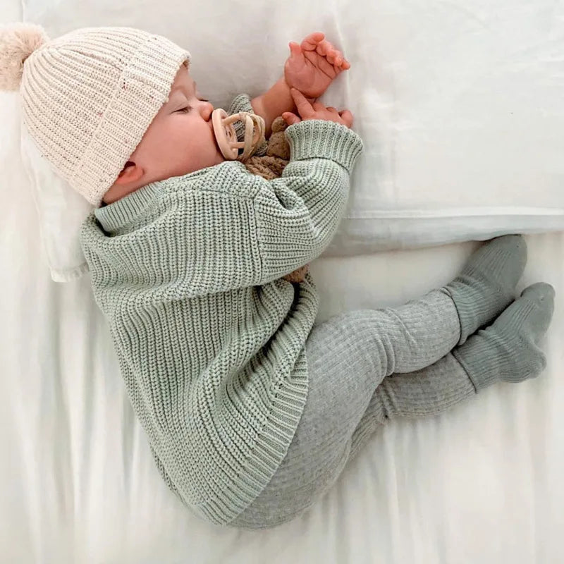 Baby Sweater Round Neck Boys Pullover Girls Spring and Autumn Winter Baby Base Knitted Sweater Children Base Sweater