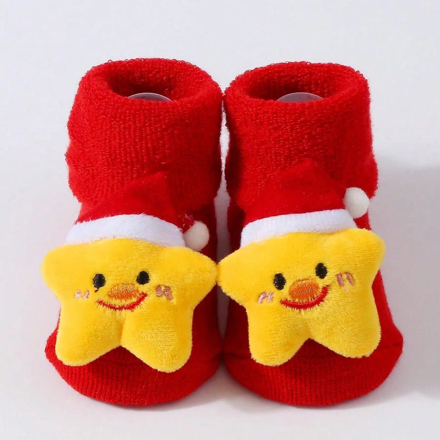 Cute Santa Claus Doll Knitted Baby Socks Newborn Toddler Soft Snowman Deer Warm Floor Socks Girls Infant Boys Mid Socks New