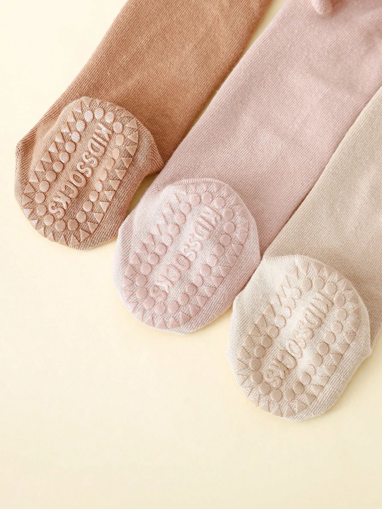 3 Pairs Toddler Anti-Slip Pantyhose, Soft Breathable Infant Crawling Socks for 0-48 Months Baby Girls and Boys Spring and Autumn