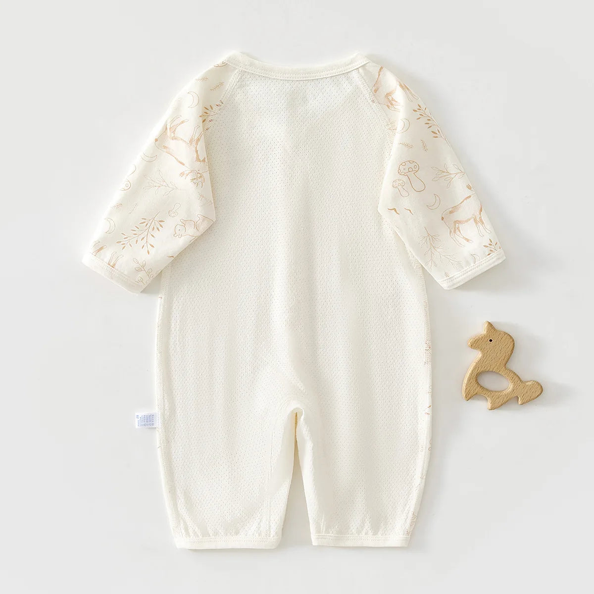 AYNIGIELL Summer Baby Mesh Jumpsuit, Pure Cotton Thin Design Baby Long Sleeved Air-conditioned Clothing Pajamas Newborn Clothing