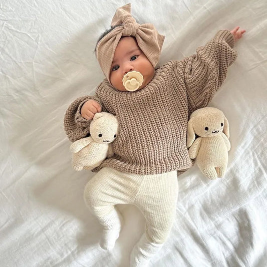 Baby Sweater Round Neck Boys Pullover Girls Spring and Autumn Winter Baby Base Knitted Sweater Children Base Sweater
