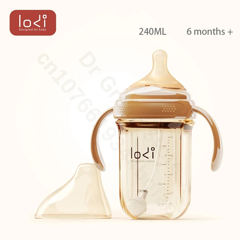 LODI Little Elephant Baby Bottle Wide Mouth PPSU Removable/Washable Bottle Double row of air holes Nipple/Duckbill Bottle