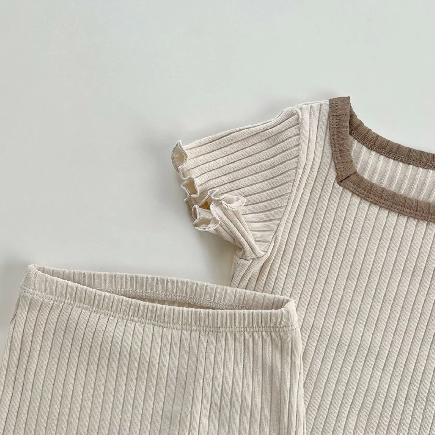 0-24M Newborn Kid Baby Boy Girl Clothes Set Summer Cotton Short Sleeve Top T Shirt Shorts Set Cute Stretch 2pcs Outfit Set