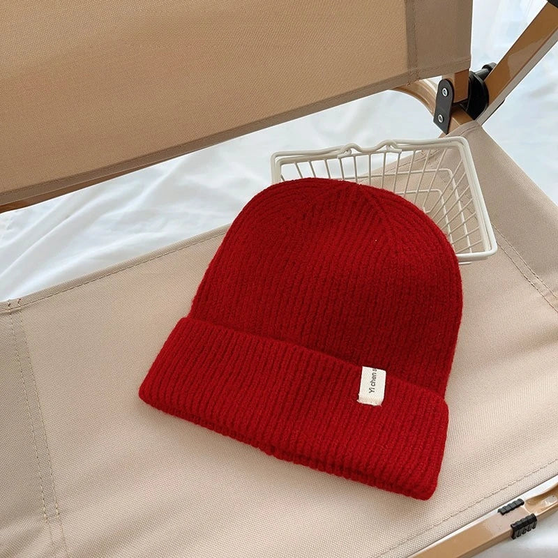 Kids Knitted Beanie Korean Style Wool Blend Baby Winter Warm Cap Boys Girls Fashion Pullover Unisex Thermal