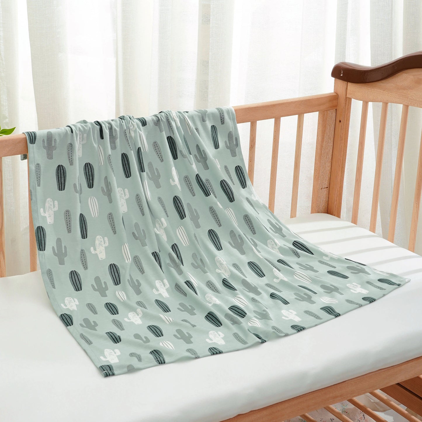 Elinfant Newborn Bamboo Receiving Blankets Infant Swaddle Blankets Soft Cozy Baby Swaddle Blanket Nursery Accessories Essentials