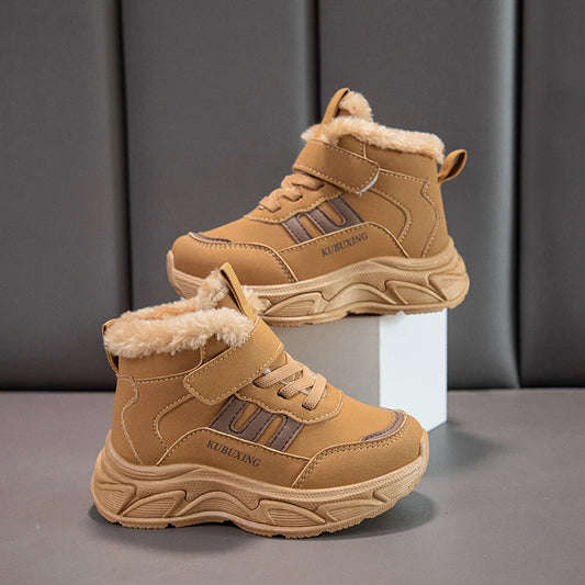 Warm Children Snow Boots Warm Girls Sneaker Plush Outdoor Walking Sports Kids Fashion Platform Fur Girls Shoes