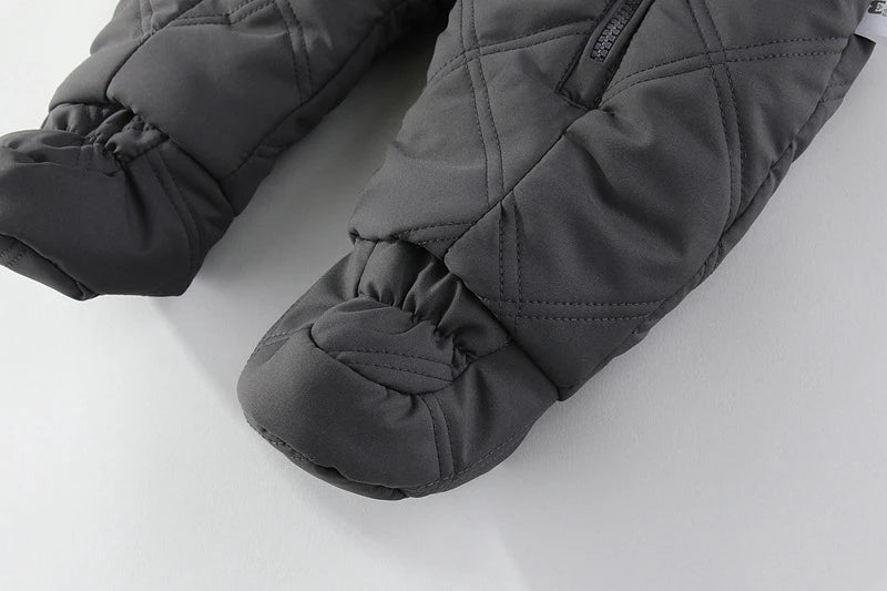 Newborn Baby Girl Jumpsuit Autumn and Winter Baby Romper With Gloves Warm Infant Snowsuit Thicken Cartoon Baby Ski Suit Coat