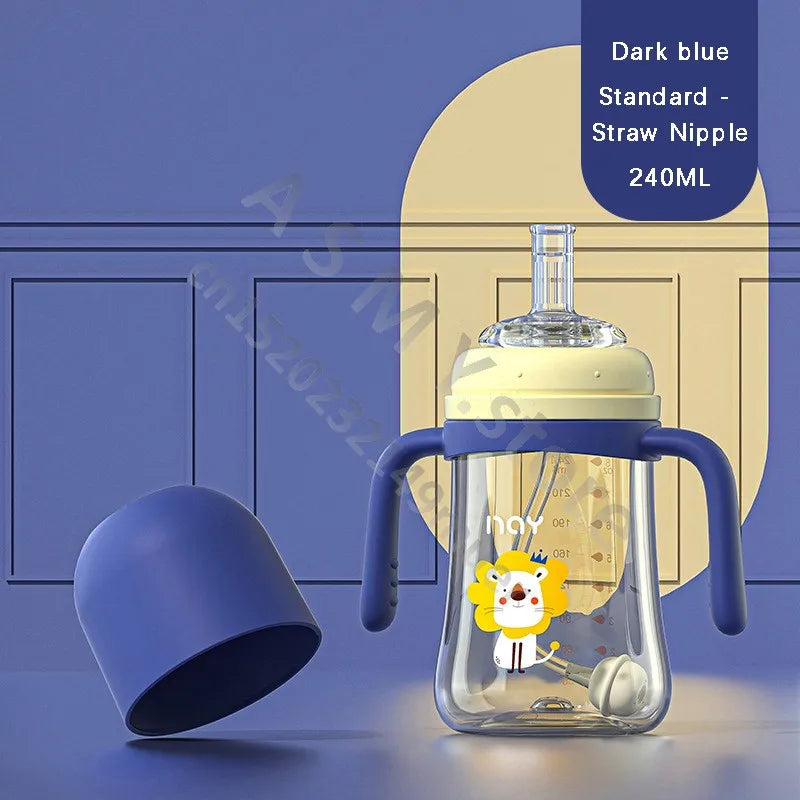 PPSU baby bottle/baby learning cup/baby duck pacifier cup/water cup/newborn bottle/240ML/300ML Large Capacity Milk Bottle