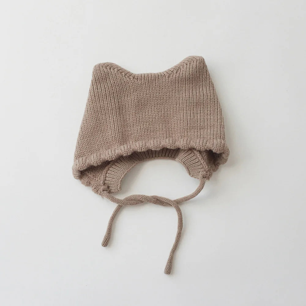 Baby Hats Autumn/Winter Baby Boys Girls Knitted Hat Toddler Knit Woolen Hat Children's Ear Protection Hats Infant Kids Warm Cap