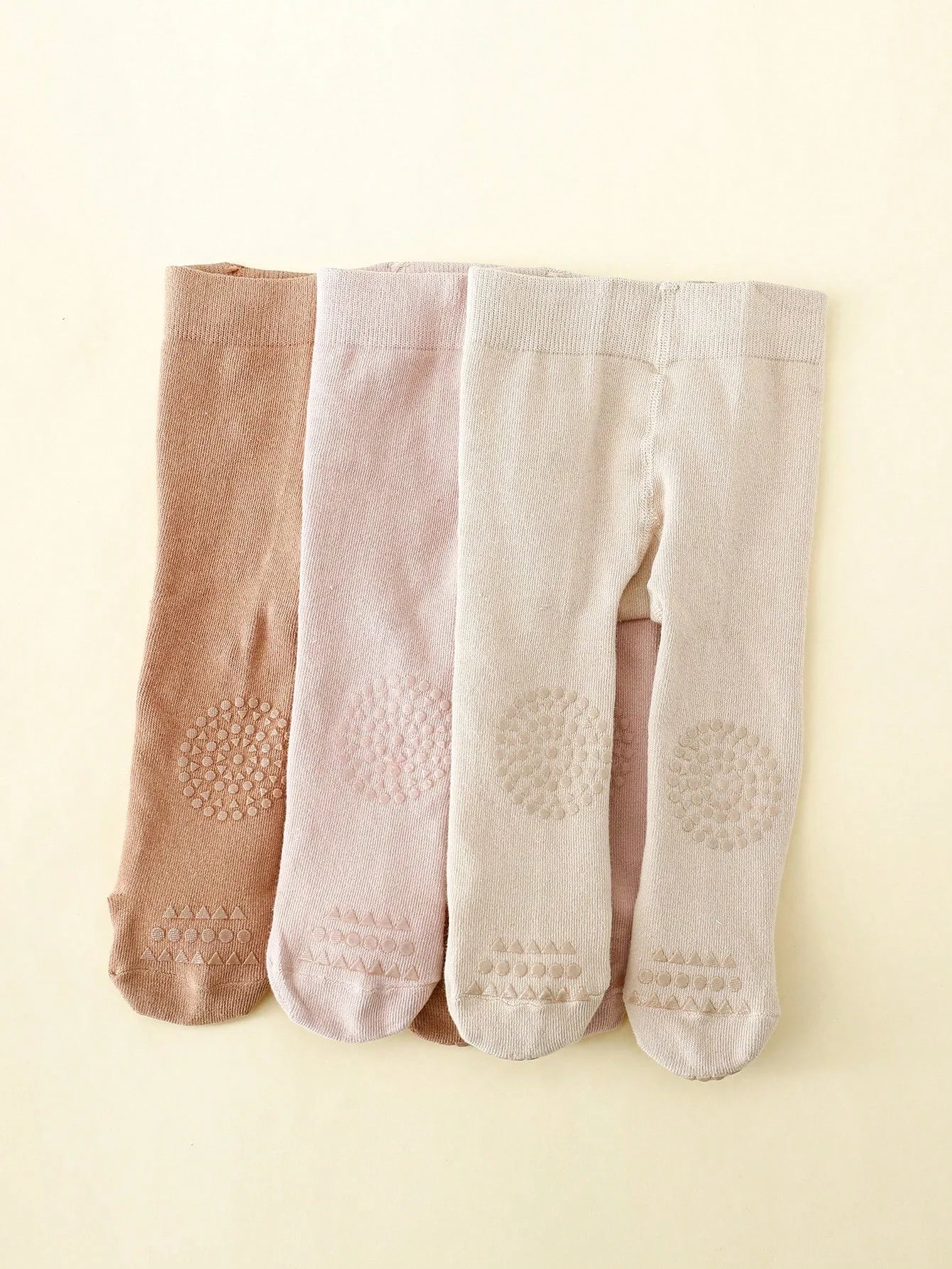 3 Pairs Toddler Anti-Slip Pantyhose, Soft Breathable Infant Crawling Socks for 0-48 Months Baby Girls and Boys Spring and Autumn