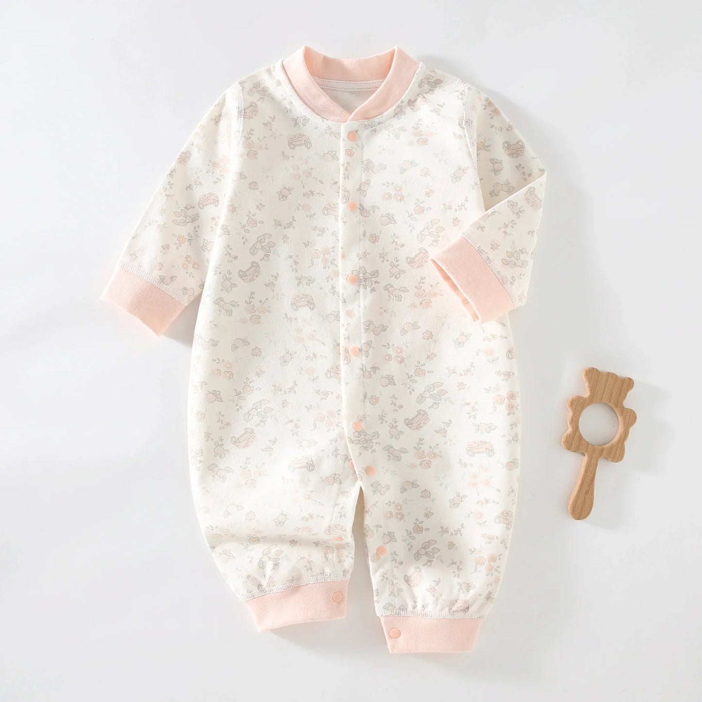 Autumn Baby Clothes Bodysuit&One Pieces Boys Girls Newborn Rompers Solid Color 100 Cotton 0-24M Long Sleeve Loungewear Outfit