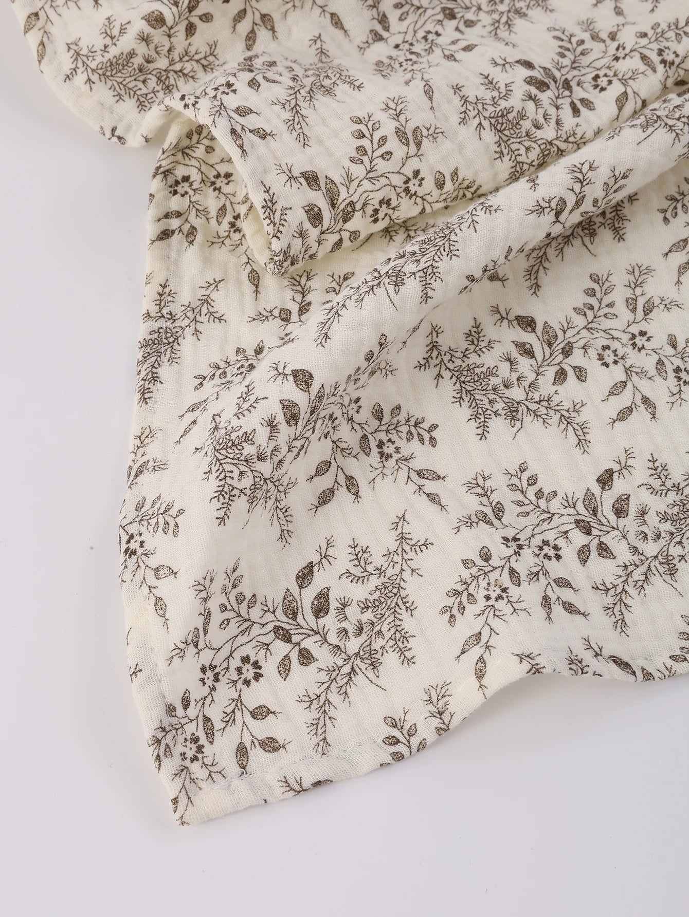 3PCS/set Boho Solid Floral Soft Breathable Newborn Baby Receiving Blanket Muslin Swaddle Blankets