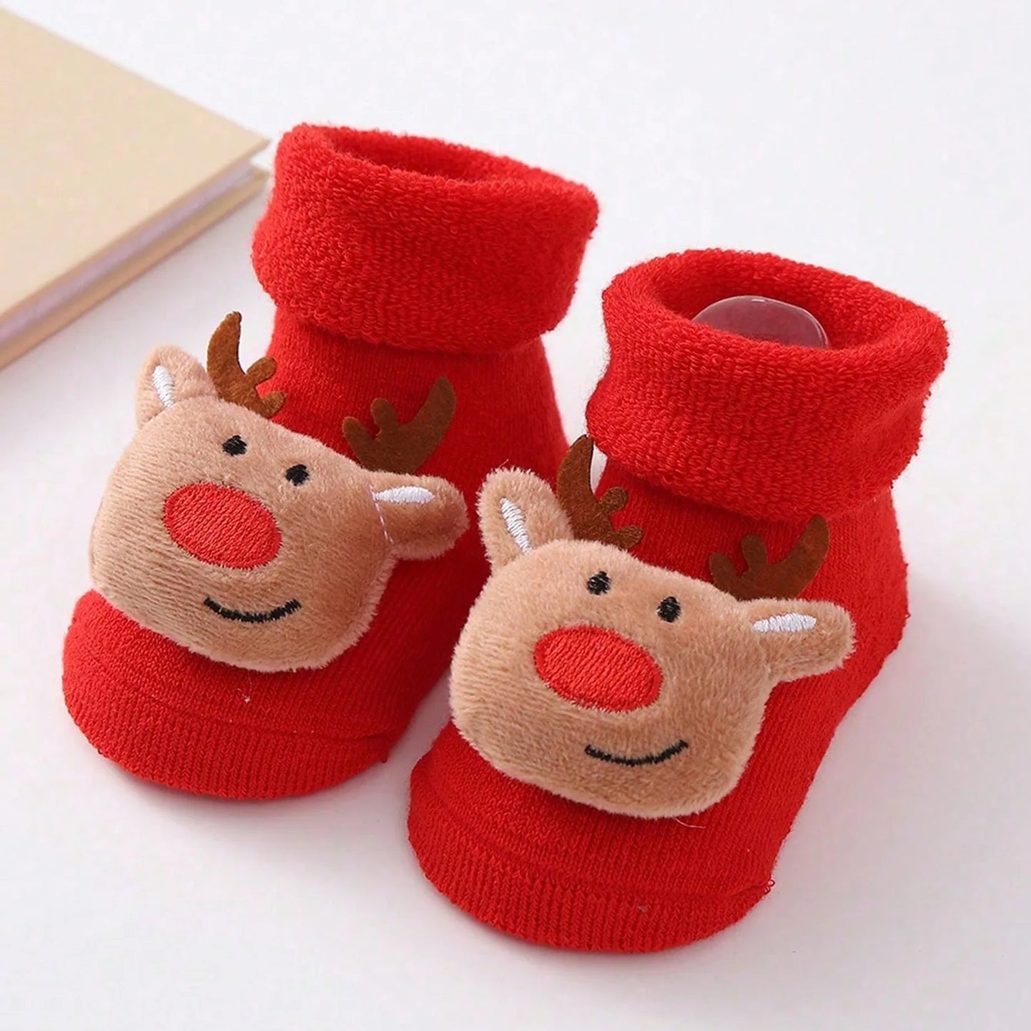 Cute Santa Claus Doll Knitted Baby Socks Newborn Toddler Soft Snowman Deer Warm Floor Socks Girls Infant Boys Mid Socks New