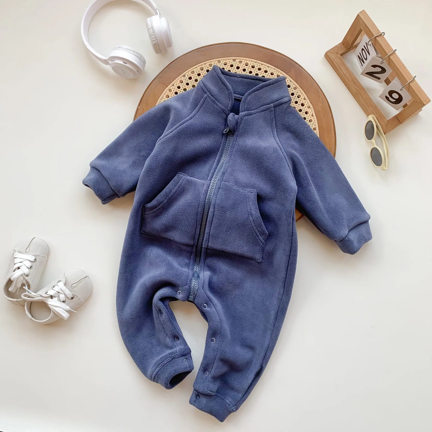 IYEAL Baby Boy Clothes Girl Rompers Newborn Infant Baby Clothing Soft Warm Fleece Jumpsuit Playsuit Autumn Toddler Outwear