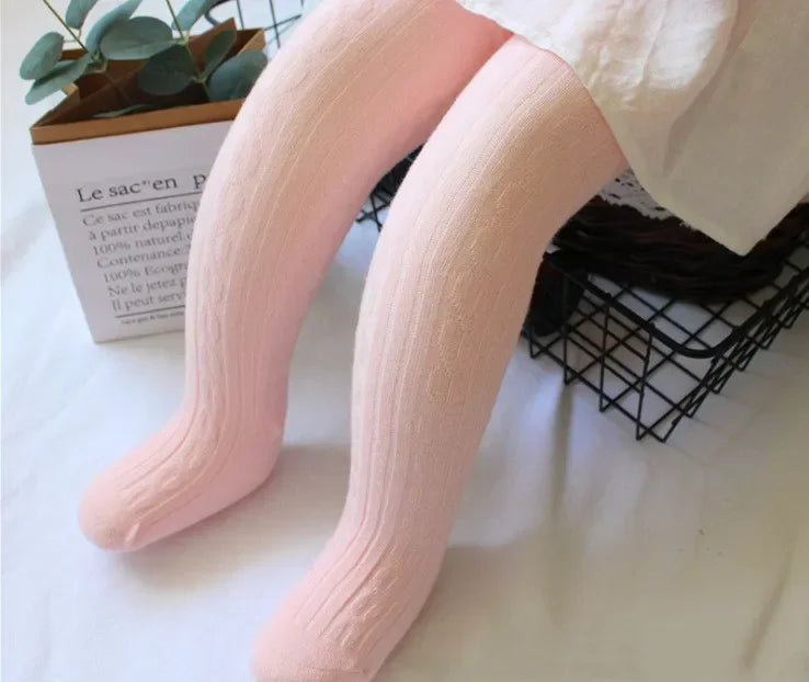 Spring Knitted Baby Pantyhose for Girls Children Twist Bottom Toddler Kid Girl Ribbed Stockings Baby Girl Socks Kids Leggings