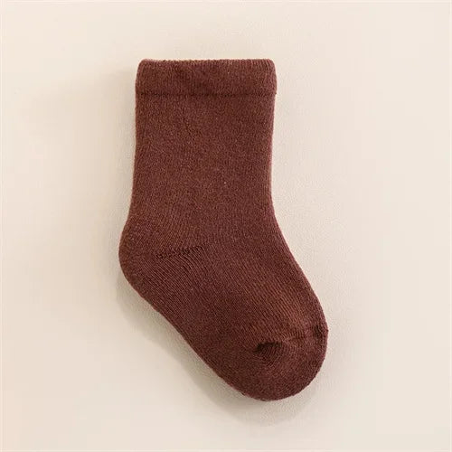 New Winter Thick Terry Cotton Socks For Girls Boys 0-3Yrs Newborn Baby Solid Socks Infant Toddler Daily Wear Keep Warm In Home