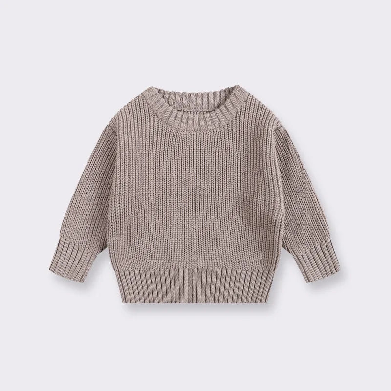 Baby Sweater Round Neck Boys Pullover Girls Spring and Autumn Winter Baby Base Knitted Sweater Children Base Sweater