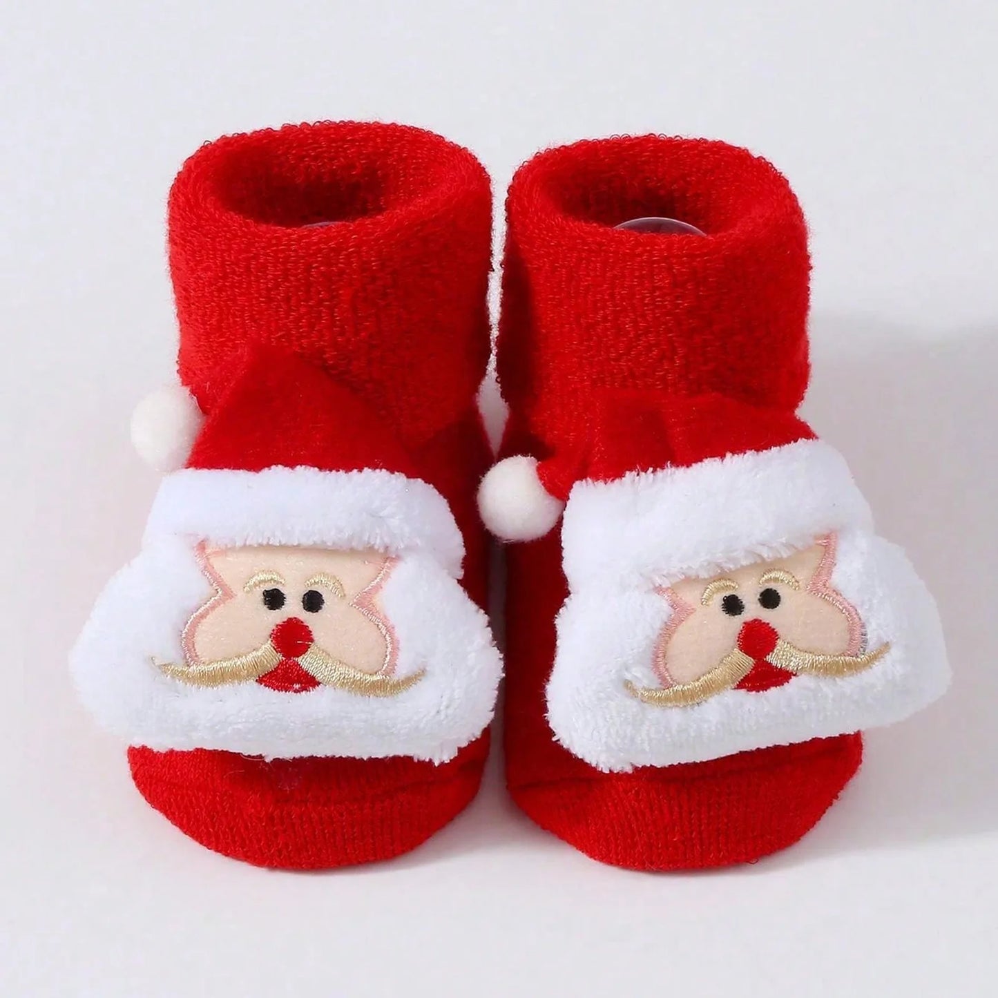 Cute Santa Claus Doll Knitted Baby Socks Newborn Toddler Soft Snowman Deer Warm Floor Socks Girls Infant Boys Mid Socks New