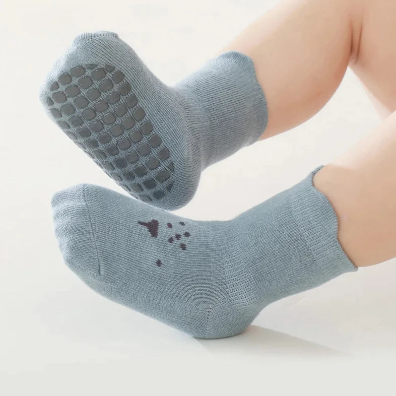 3/5/1Pairs/Lot Baby Socks Infant Newborn Anti-Slip Cotton Floor Socks For Girls Boys Cute Unisex Rubber Grips Toddler Socken