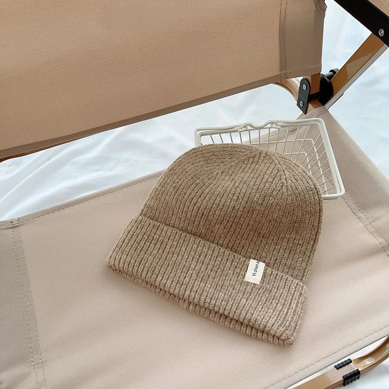 Kids Knitted Beanie Korean Style Wool Blend Baby Winter Warm Cap Boys Girls Fashion Pullover Unisex Thermal