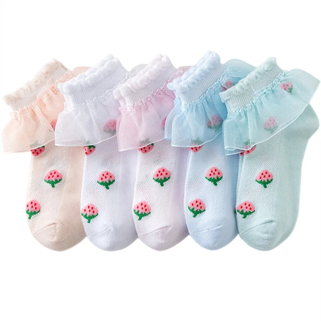 5Pairs Children's Socks Spring And Autumn Cotton Car Cartoon Boy's Socks Kids Sports Socks  Boys Girls Quality Breathable Socks