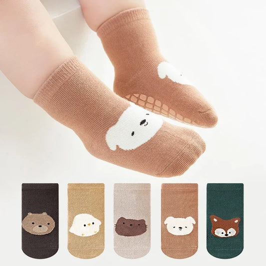 Spring Autumn Sock Baby Boys Girls Anti-Slip Floor Socks Infant Kids Trampoline Shoes Children School Sports Mid Calf Long Socks