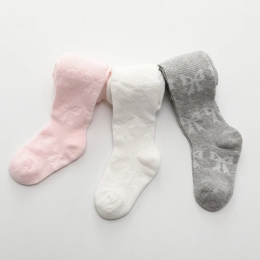 0-3 Years Baby Girl Spring Summer Mesh Tights Baby Cotton Bow Little Children's Pantyhose  Thin Children's Socks